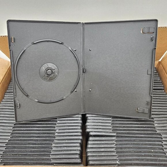 Empty Black Slim DVD Cases, Qty 75, Brand New - Picture 1 of 15